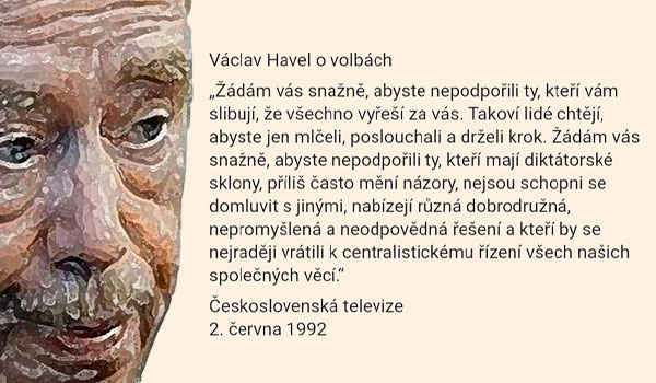 Václav Havel napsal dopis Husákovi v roce 1975. Plné znění by ale dnes mohl klidně poslat Fialovi 