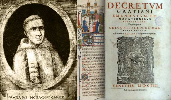 Decretum Gratiani. První sjednocující dílo kanonického práva v církvi z roku 1140