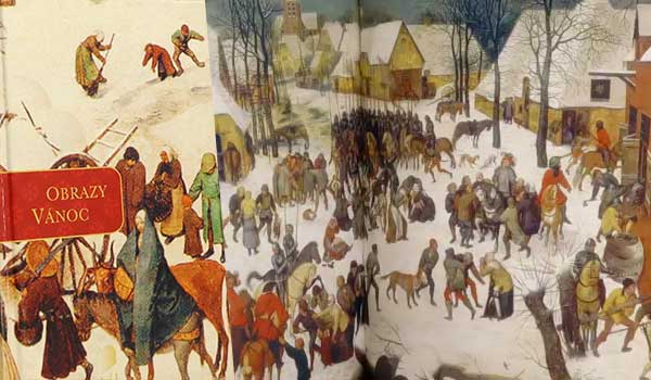 Obrazy vánoc Pietera Brueghela a jiných středověkých malířů