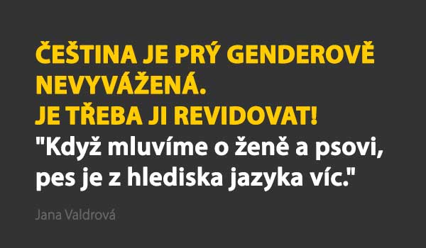 Proč některé genderové expertky chtějí podojit češtinu a mainstream je propaguje