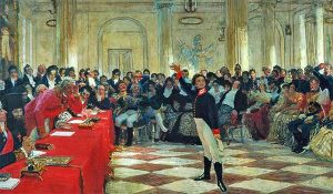 Puškin a Deržavin Obraz Repin 1911 | Čítárny