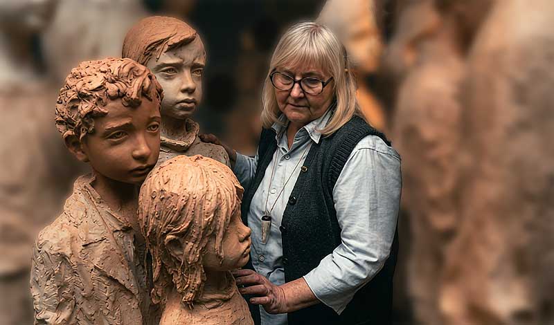 Lidice. Marie Uchytilová a její sousoší  | Čítárny