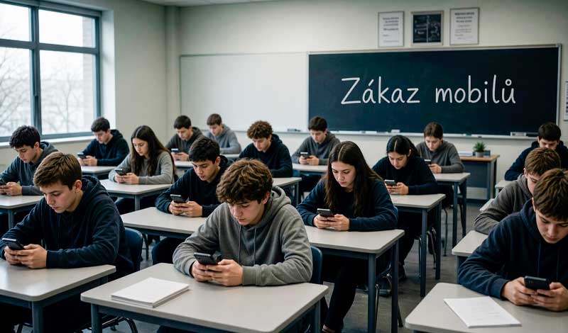 Škola Zákaz mobilů